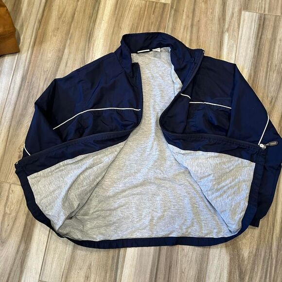 Men's Navy and Blue Y2k Track Jacket - Picture 4 of 5
